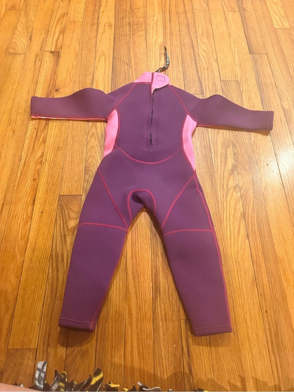 Pink & Burgundy Kids Surfing Wetsuit / Springsuit – Size Small